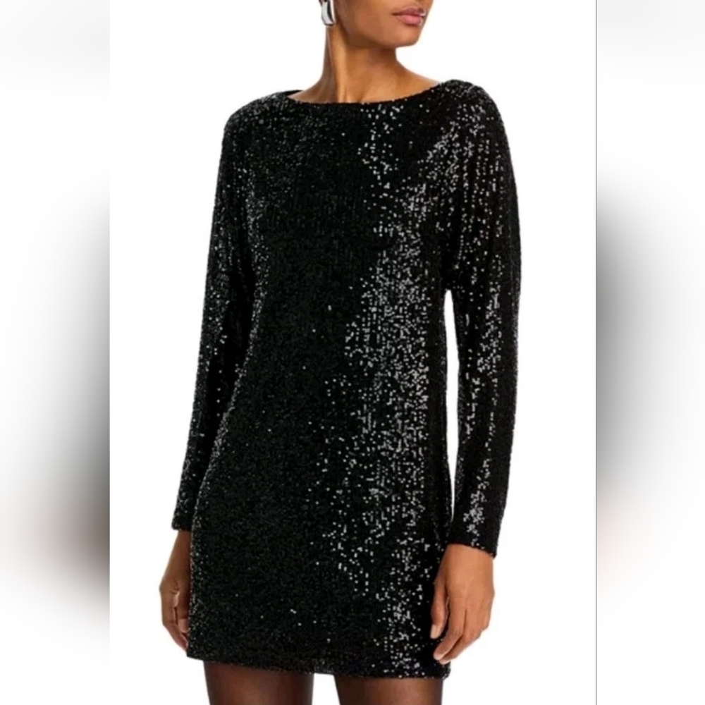 Express Black Sequin Mini Dress XS